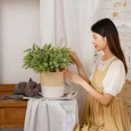 植毛金钱叶尤加利配草仿真花厂家家居婚庆手捧花玫瑰花墙假花装饰