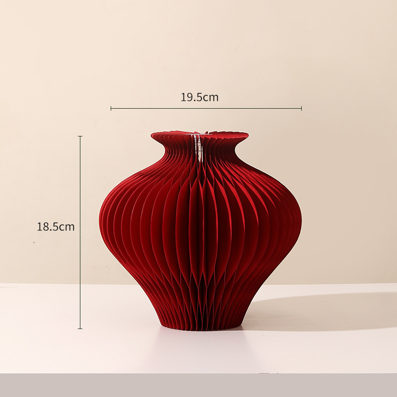 Cartones plegables creativos, flores de arte de papel, nuevos jarrones de arte de papel chino, flores, flores, flores secas, decoraciones de recipientes