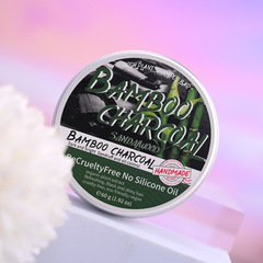 Cross-border foreign trade bamboo charcoal shampoo soap handmade soap charcoal soap jet black soap shampoo soap wholesale hot selling shampoo cake