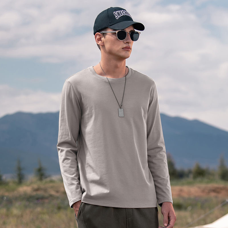T-shirt de manga larga delgada, chaqueta de otoño, chaqueta de otoño, chaqueta de hombre, color múltiple, una opción de cabello