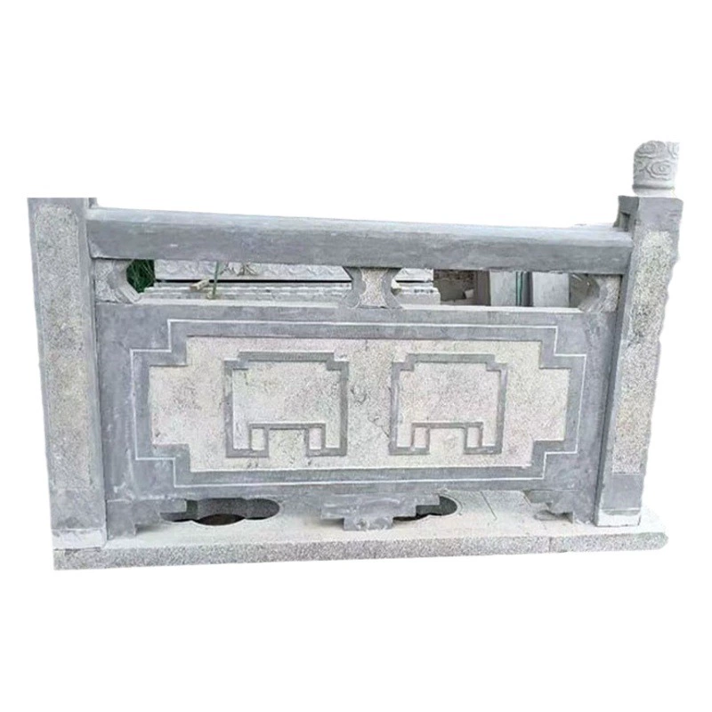 Перила из синего камня с полой резьбой, каменные панели для перил, ландшафтные садовые украшения, каменные ограждения для коридоров, дизайн в античном стиле.