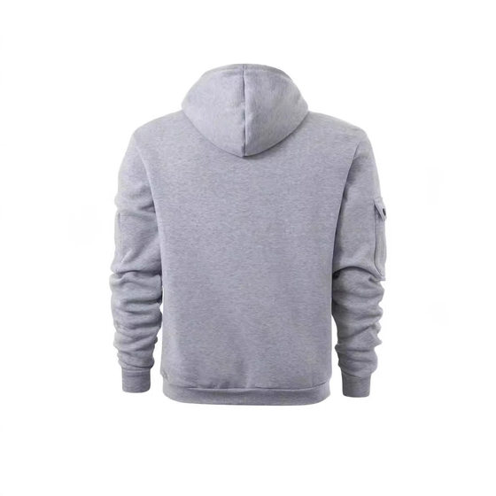 Cross-border Spring and Autumn Men's Sweater Hoodie Zipper Arm Pocket Cardigan Men's Sports plus size Casual Jacket