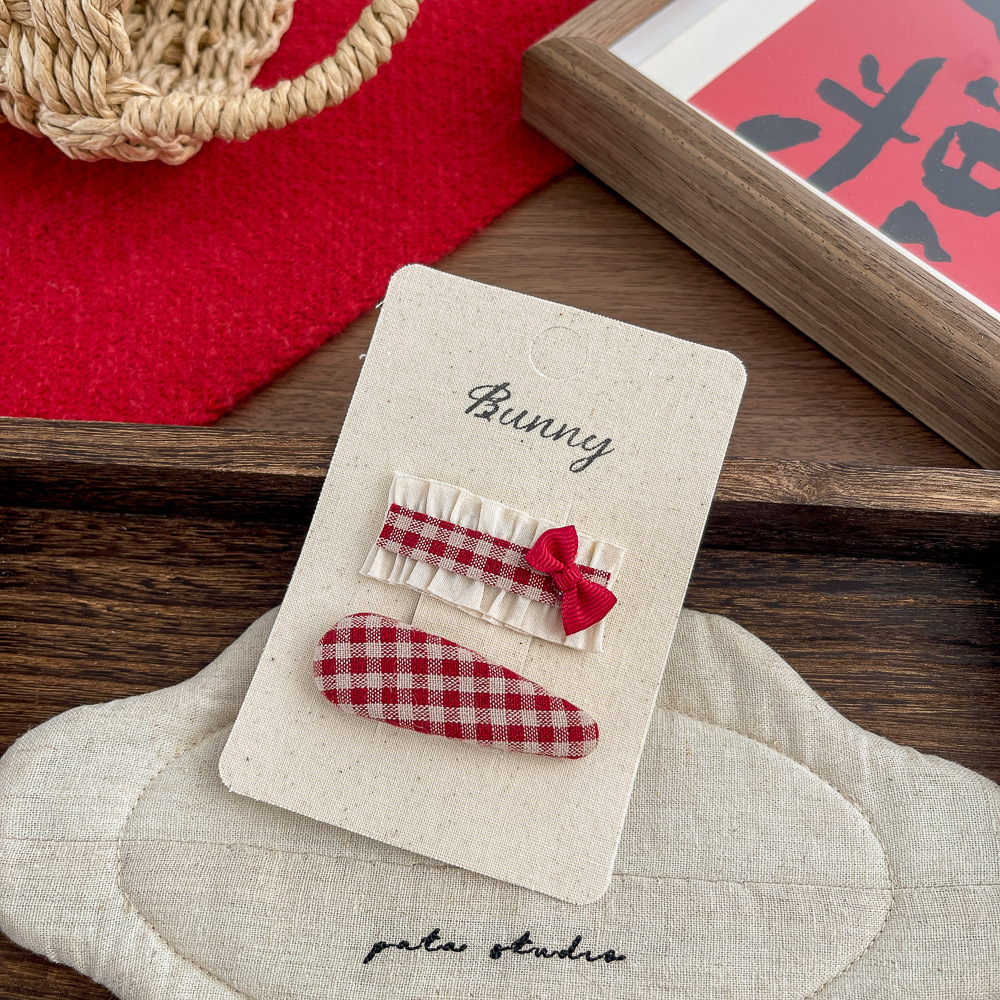 韓国系女子アカデミー風布芸蝶結び星のヘアピン