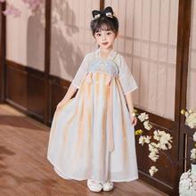 【复古交领】汉服女童连衣裙儿童新中式国风唐装女宝宝古风超仙公