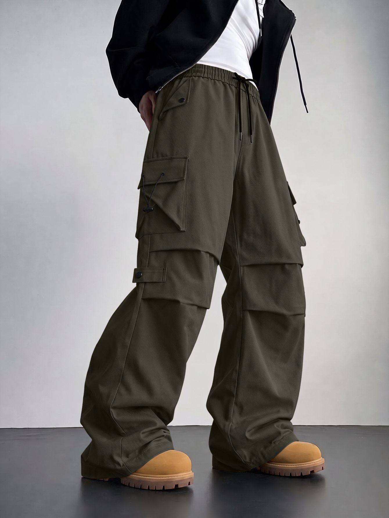 Pantalones de Carga Paracaídas para Hombre de Poliéster Resistente al Desgaste para Deporte