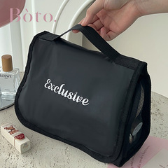 分區化妝包女可攜式大容量旅行洗漱包護膚品化妝刷收納袋手提旅遊