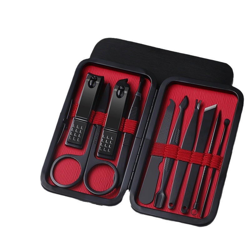 Acero inoxidable casero regalos para hombres alicadores de uñas oblicuos conjunto de cortadores de uñas cortadores de uñas