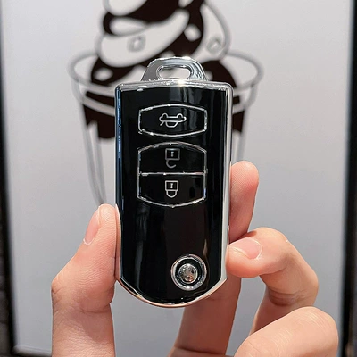 For Mazda 3 Star – Car key bag - mazda-d-folding-3-keys-single-shell-black