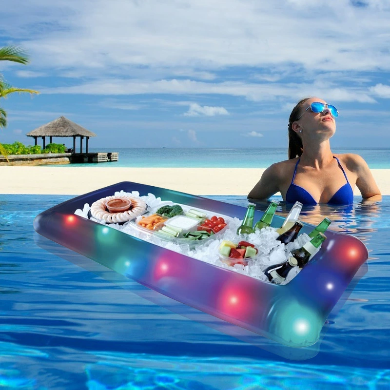 Свет строки СИД раздувной бар льда партии поднос льда партии напиток салат фруктовый поднос ПВХ надувной Пивной Стол