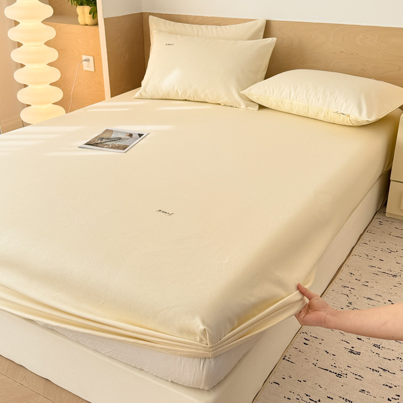 Colcha de cama de algodón de tela gruesa vieja pieza única 100 algodón todo incluido cubierta protectora de colchón 2025 nueva funda de cama gruesa 3