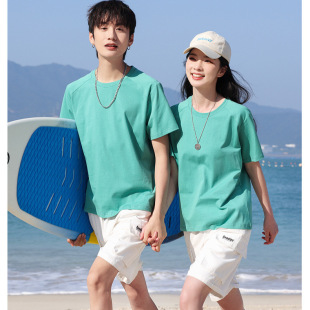 Customized Short-Sleeved Round Neck Cotton T-Shirts with Printed Logos, Cultural Shirts, Advertising Shirts, Class Uniforms, Activity Clothes, Printed Polo Shirts