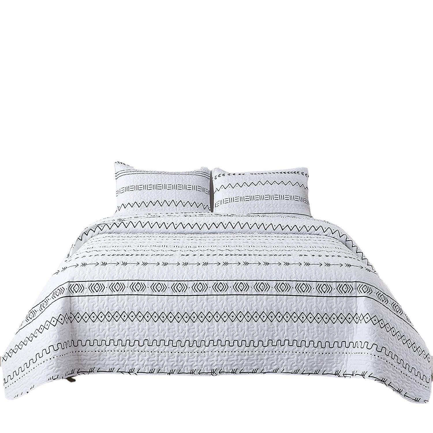 跨境专供亚马逊爆款磨毛绗缝被床盖三件套Quilted quilt外贸批发