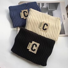 冬季加宽边毛线束发保暖头套百搭好弹力双层针织发带外出护耳发饰