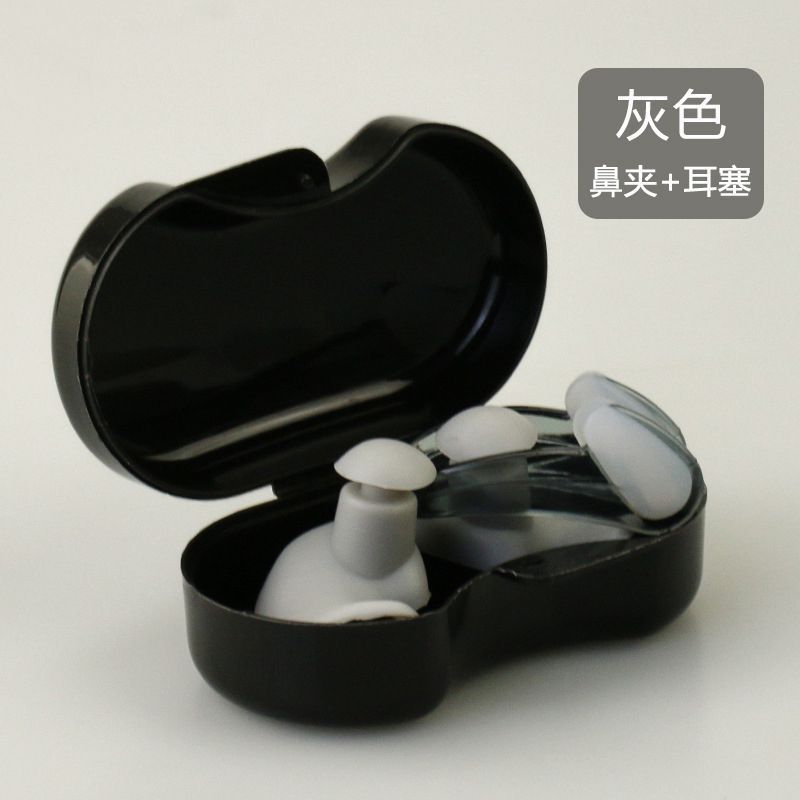 ↑ tapones para los oídos en espiral + pinzas nasales - gris - 1 par - Lista de compras obligatorias