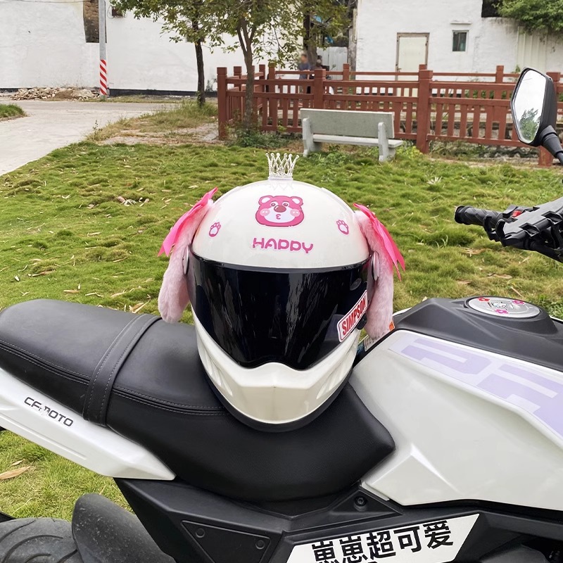 Helmet Decoration Pink Bowknot Pink Dog Helmet Accessories
