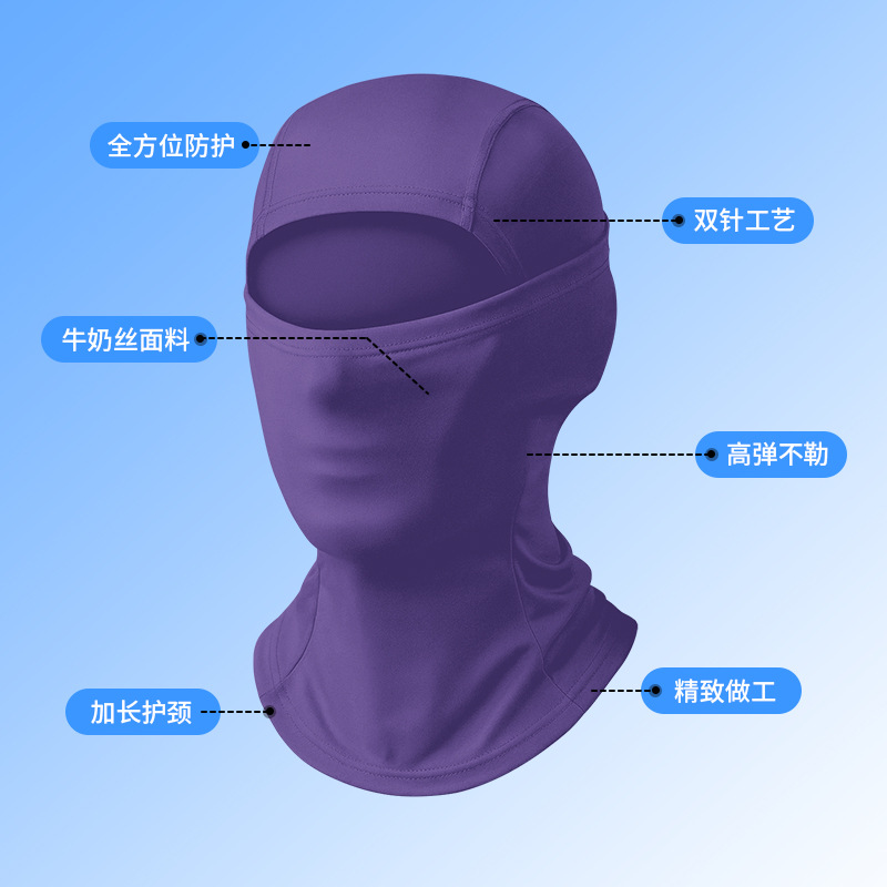 Verano al aire libre protección solar capucha de secado rápido multifuncional hielo seda motocicleta máscara transpirable máscara Jersey sombrero