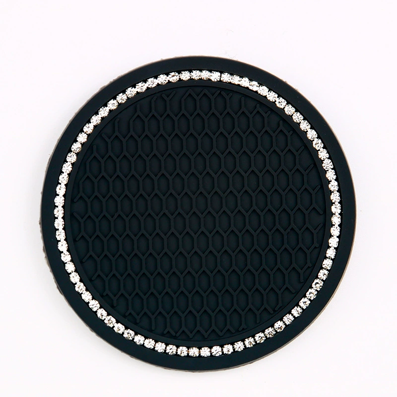 Автомобильные принадлежности креативные автомобильные подставки для воды со стразами Алмазный встроенный Автомобильный нескользящий коврик подставка креативный автомобильный нескользящий силикон