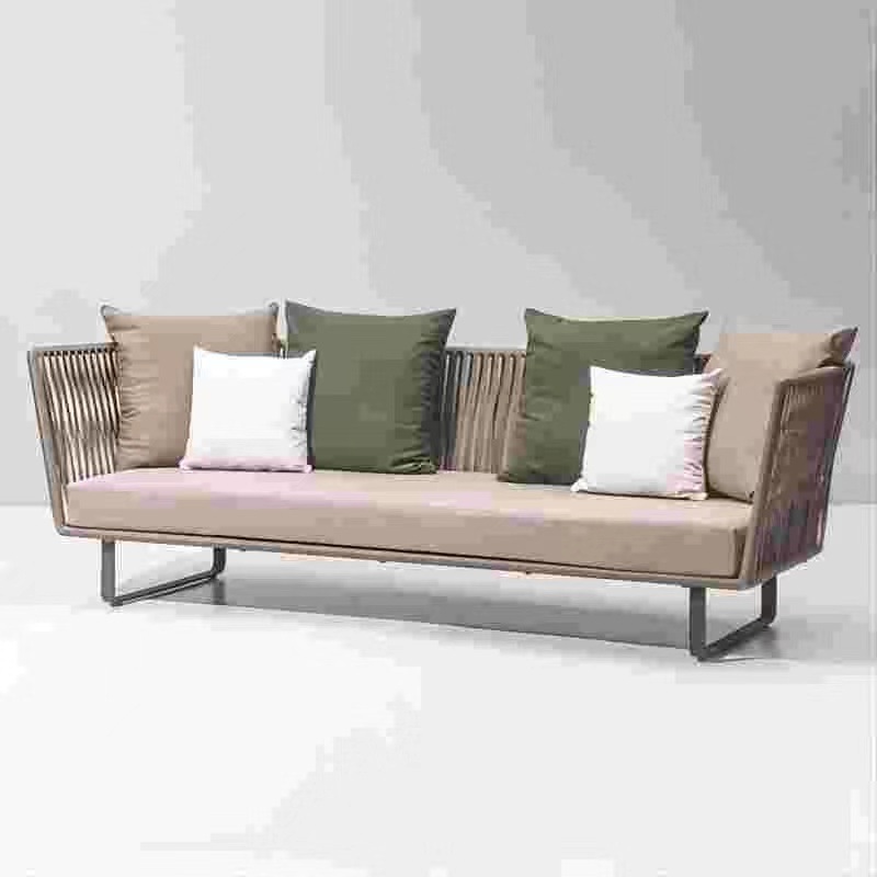 Ocio al aire libre sofá de caña jardín sala de estar piscina terraza muebles casa de alojamiento casa de sol patio tela de caña arte de caña