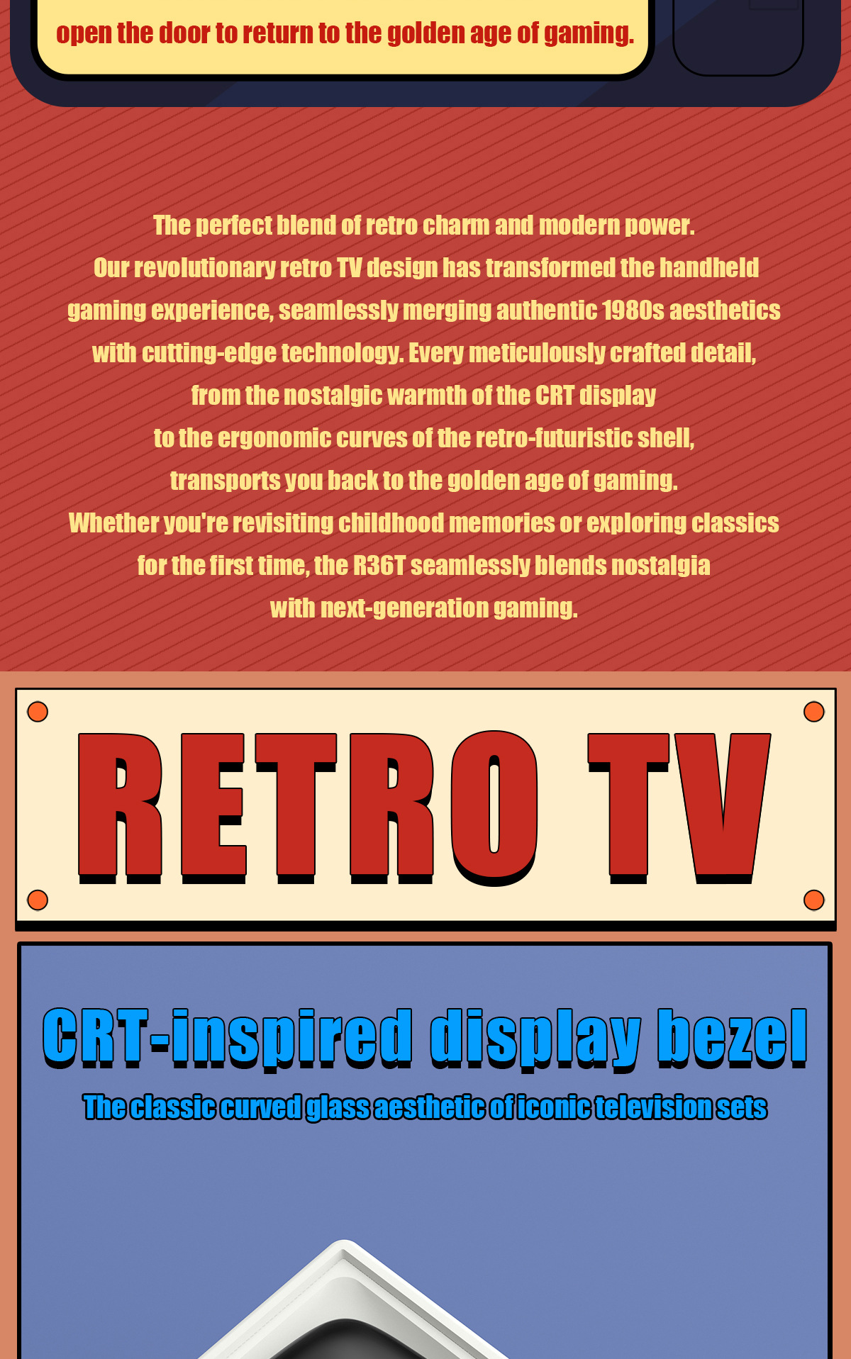 2025 Nuova console portatile R36T compatibile con WiFi, stile retrò arcade, per due giocatori online._voghion.com