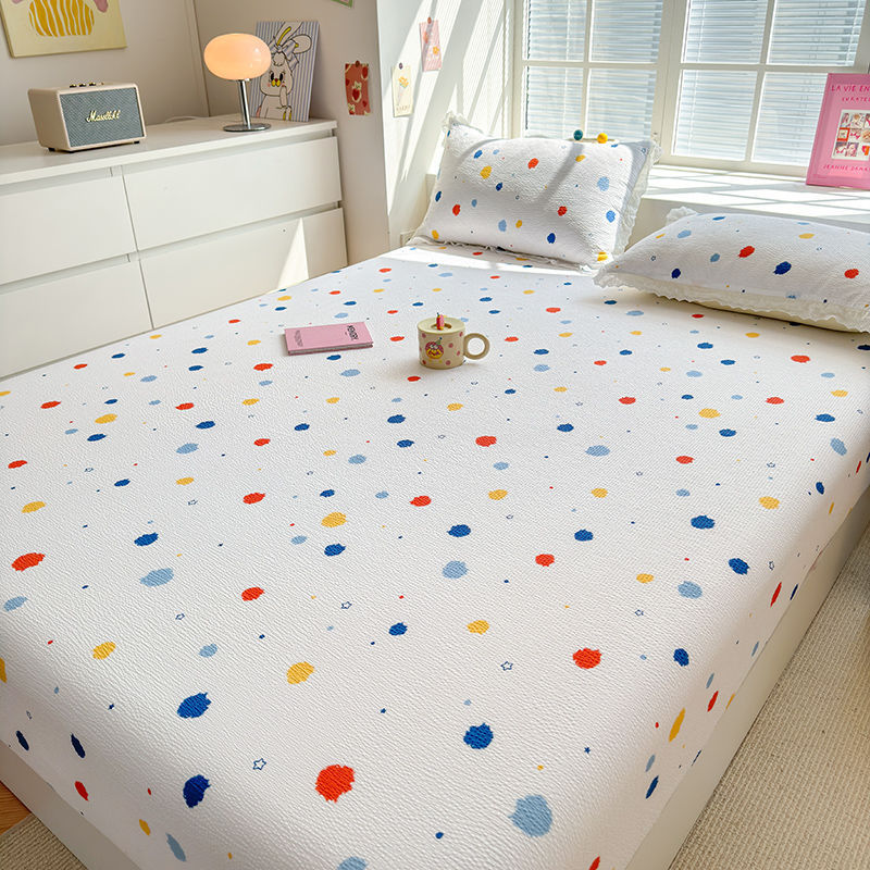 Fitted Bed Sheets, Bed Sheets, Simmons Protective Cover, Seersucker Bedspread, Mattress Cover, Student Dormitory Thin Cushion Cover, Brown Y28