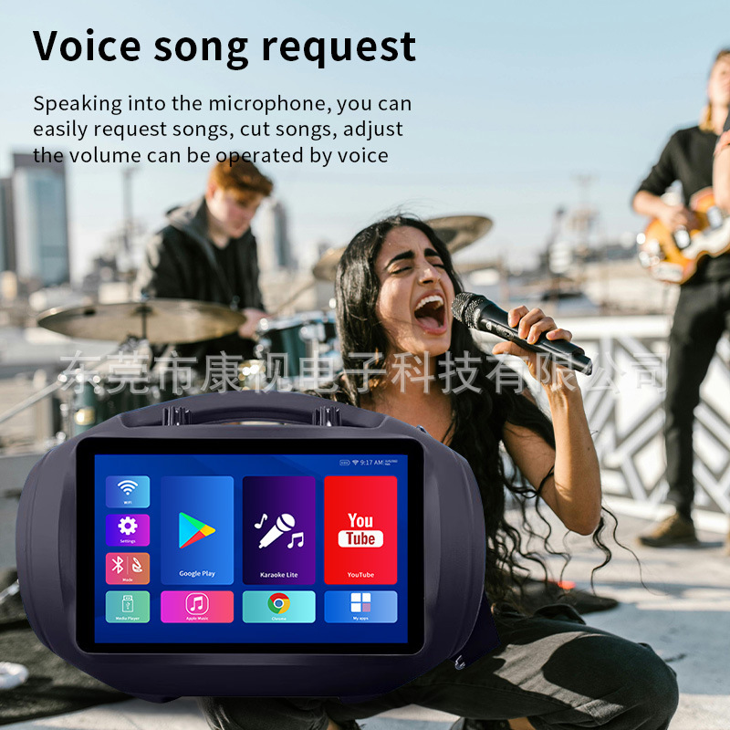 Foreign trade export square dance outdoor portable portable audio high power karaoke karaoke bluetooth speaker song machine
