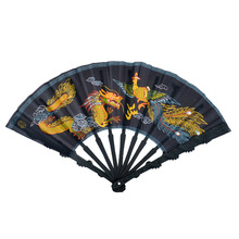 厂家批发 莫生气小黑布扇 小彩布扇  塑料扇子 文化扇  2元店货源