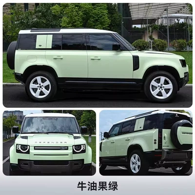 Auto Color Change Film | Full Body Wrap Film, White - crystal-avocado-green-152m17m
