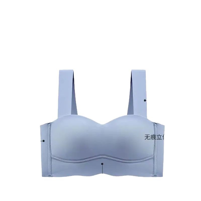 Factory direct cross-border e-commerce Southeast Asia Vietnam Thailand women's seamless vest comfortable gathered side text bra
