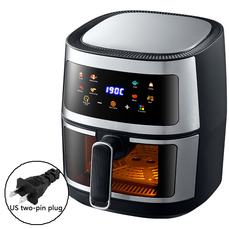 触摸式空气炸锅8L智能无油烟可视薯条机源头厂家Airfryer110V220V|undefined