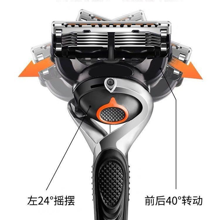 GEELY BLACK ZHISHUN 5 헤드 수동 면도기 5 층 블레이드 면도기 독일 오리지널 블레이드 샤프 및 내구성