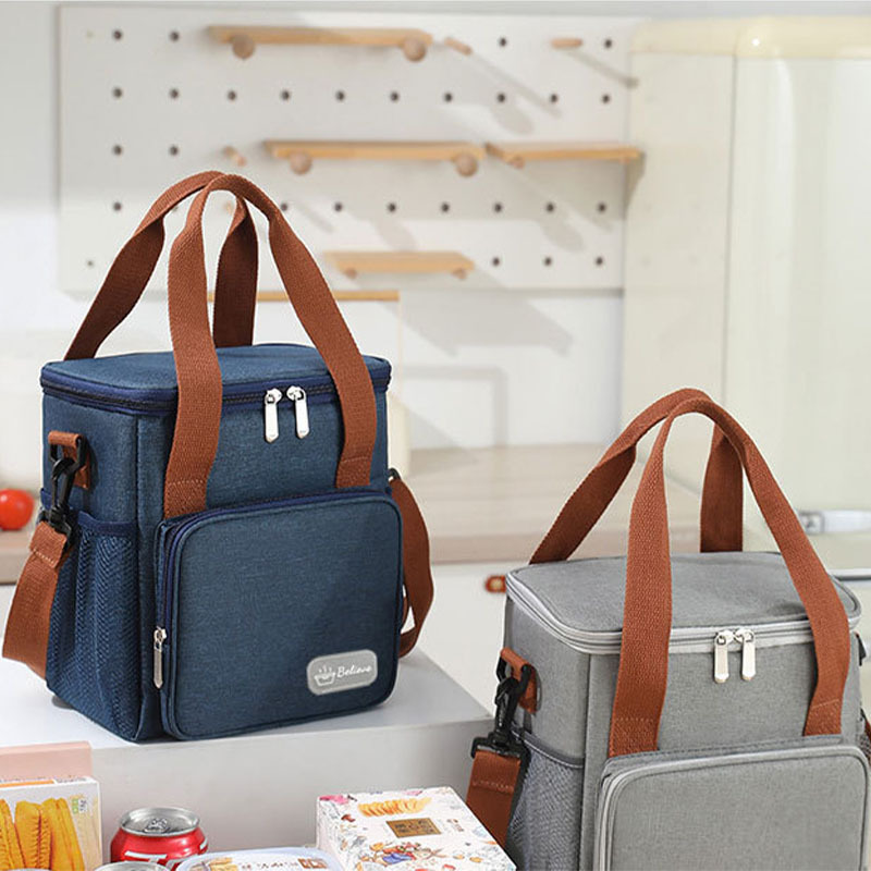 Etiquetado de comercio transfronterizo bolsa de hielo bolsa de picnic bolsa de almuerzo portátil bolsa de almuerzo de gran capacidad bolsa de arroz de aislamiento de tela Oxford