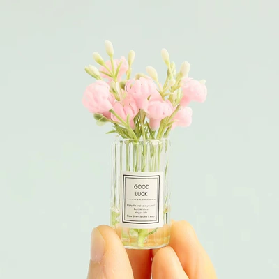 center console decorations aromatherapy, Car ornaments - tall-bottle-jasmine-pink-including-traceless-double-sided-tape