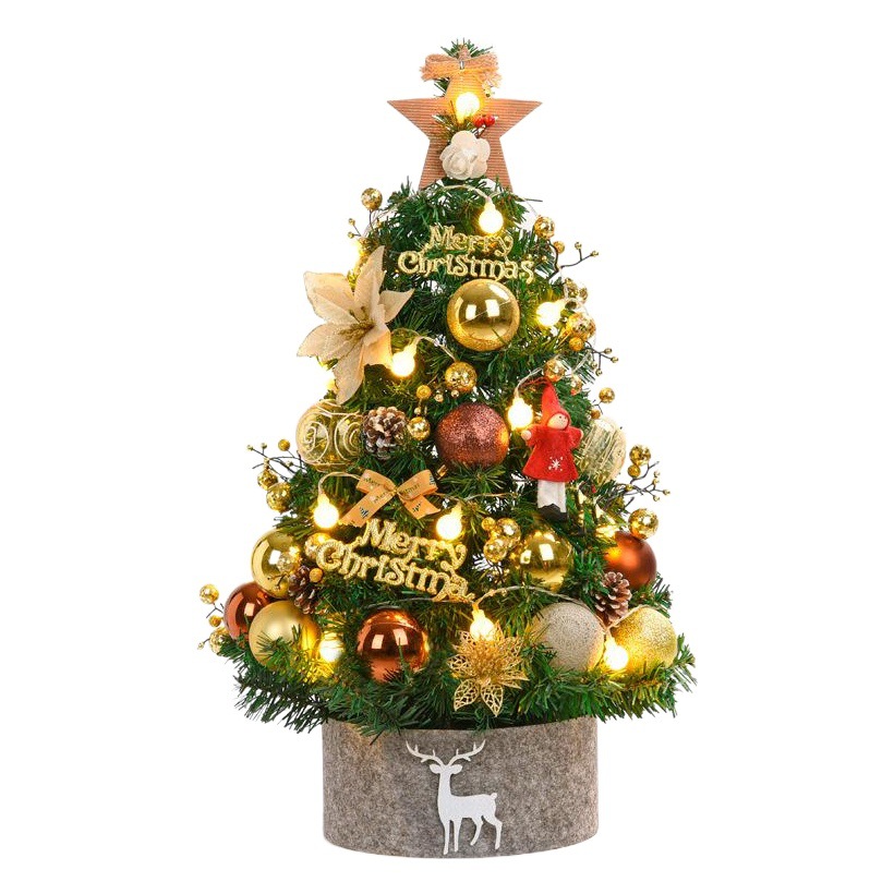 Transfronteriza nuevo pequeño paquete de árbol de Navidad creativo mini 60/90cm de lujo cifrado decoraciones de Navidad DIY