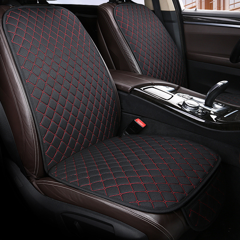 Seat Cushion | Universal Seat cushion, seat cover - black-red-single-seat-1-square-cushion-1-backrest-universal