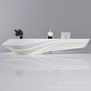 工厂定制加工人造石前台定制接待台服务台