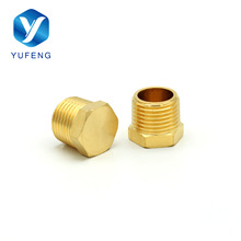 全铜堵头堵帽内丝外丝水管闷头管堵内外丝堵六角黄铜给水管