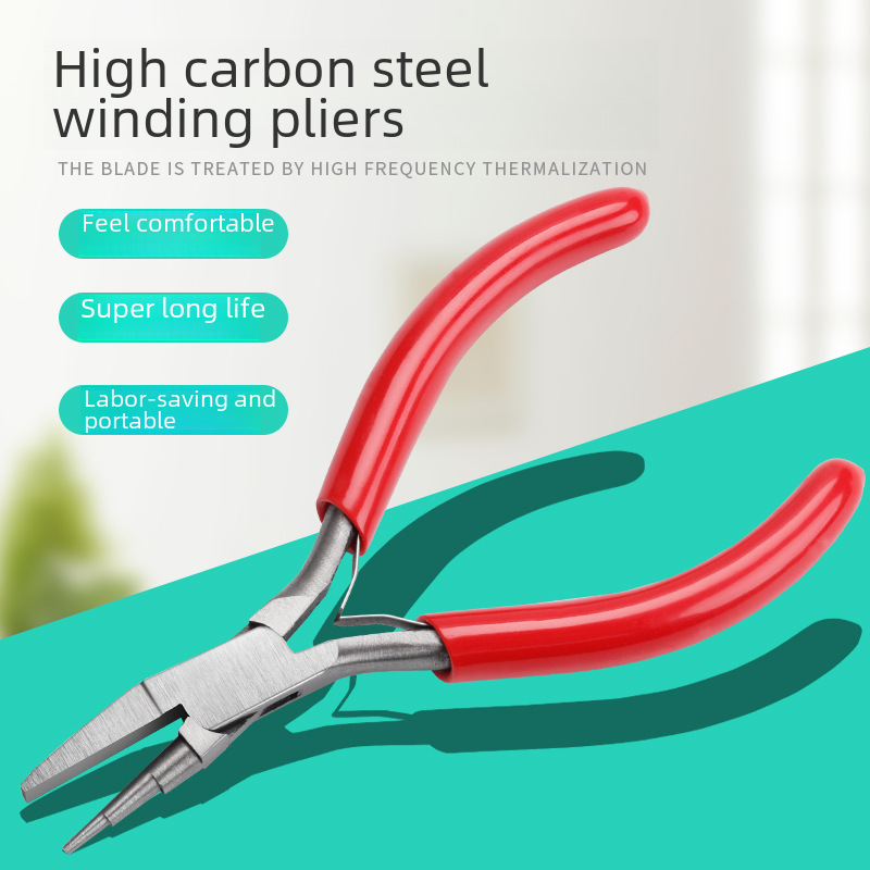 Half Groove Half Round Nose Pliers 9 Needle C Circle Jewelry Winding Beads Manual Gold Silver Copper Wire Shaping DIY Tools 