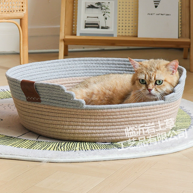 Лежанка для кошек из ротанга, летняя прохладная лежанка, кошачья доска для когтей, интегрированная лежанка для кошек, подходит для всех сезонов, моющаяся, не линяет, устойчивая к царапинам лежанка для сна