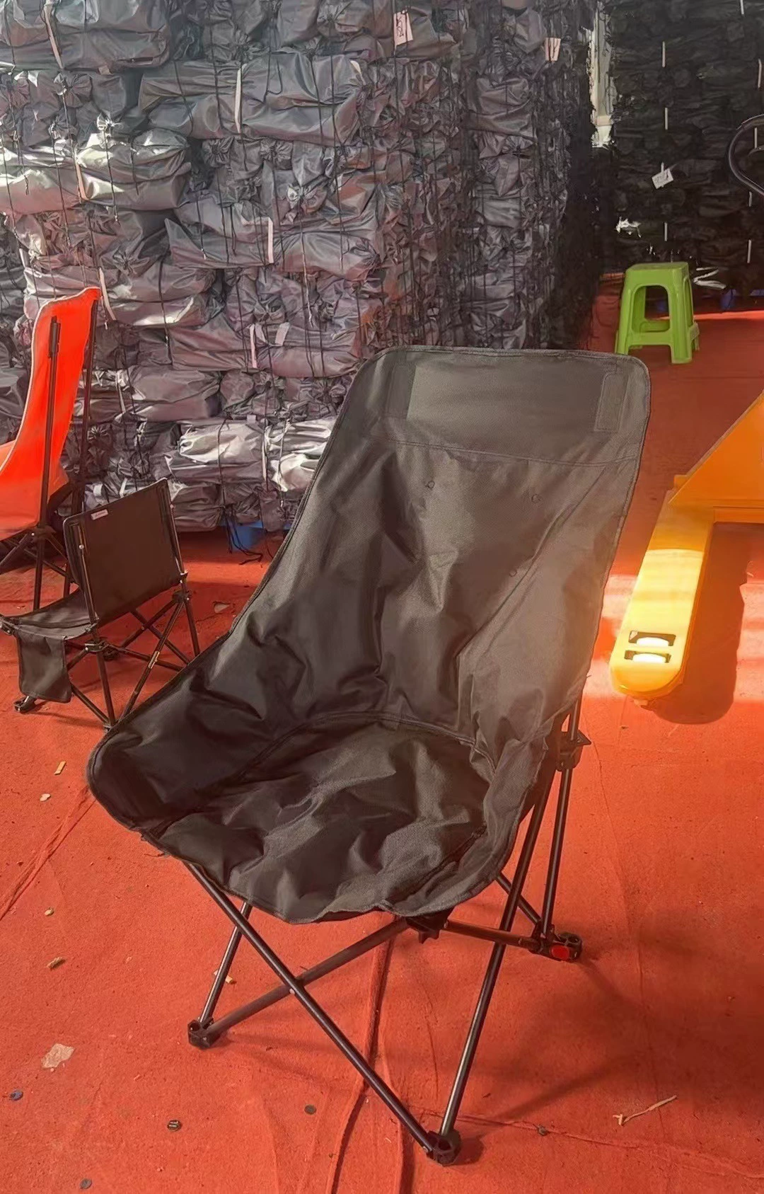 Складной Moon chair, портативное походное кресло с высокой спинкой, регулируется 2/3 шага, варианты с мягкой обивкой и каркасом