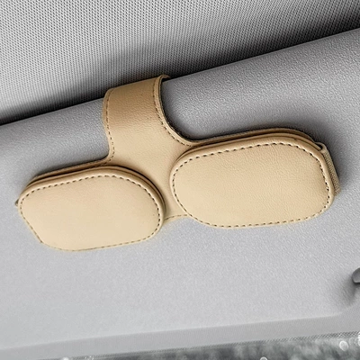 Cross-border car glasses clip: Car Glasses Clip/Bill Clip - beige