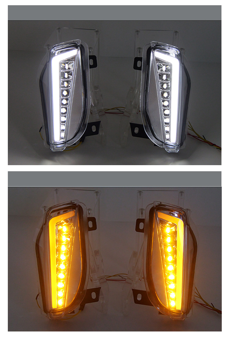 Suitable for 2011-2013 Toyota Prius LED daytime running lights with turn signal modification, fog light model