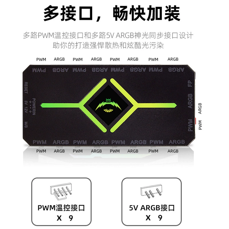 Беспроводной пульт управления ARGB 5V3 ассинхронный синхронный PWM термостат табличный вентилятор корпус вентилятора хаб