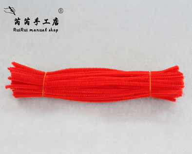 Colorido Raíz de lana Twist stick tira de lana accesorios de arcilla jardín de infantes DIY material hecho a mano limpiador de tuberías