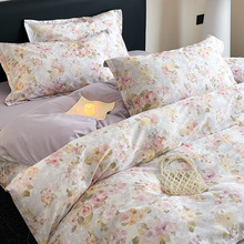 高档法式60支全棉贡缎a类四件套纯棉床上用品床单被套床笠南通