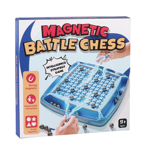 Children's Magnetic Battle Chess Effect Game Board Toy Brain-Teasing Leisure Desk Game Set Parent-Child Interactive Gift