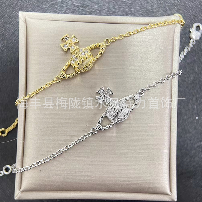 V Gold Craft Empress Dowager Liu Nail Bracelet Light Luxury Niche Women's European and American Advanced Live Broadcast for Factory Outlet
