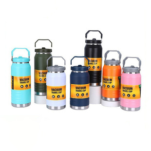 (Cross-border trading), capacious travel glass, handheld sports bottle, straw, space ice bucket, wholesale