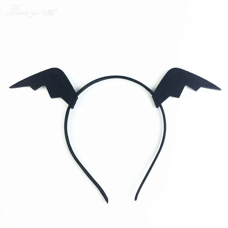 Xian Yi, Новые забавные Черные Аксессуары для волос на Хэллоуин, ободок для волос с крыльями Девиручи, привлекательный милый головной убор для девочек P16