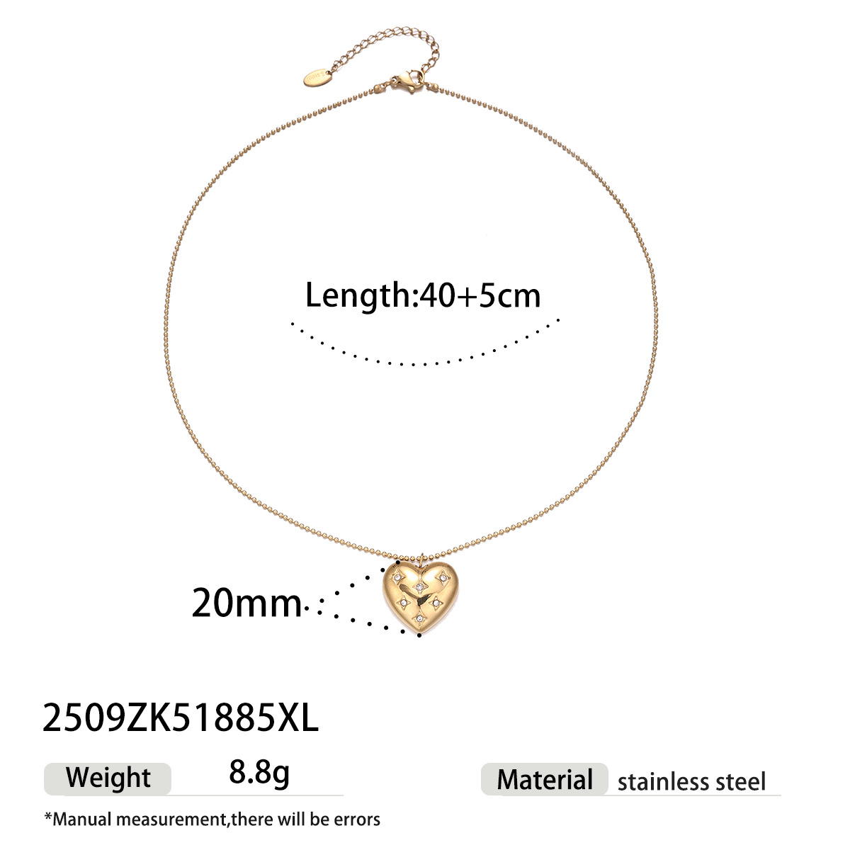 Collar de zircón de acero inoxidable transfronterizo TENA, estilo de nicho, diseño ligero y lujoso, personalidad universal, cadena de clavícula image 10