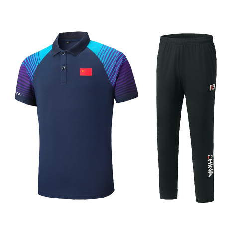 반소매 바지 블루